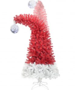 6FT Hinged Fir Artificial Fir Bent Top Christmas Tree