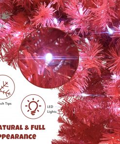 6FT Hinged Fir Artificial Fir Bent Top Christmas Tree