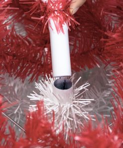 6FT Hinged Fir Artificial Fir Bent Top Christmas Tree