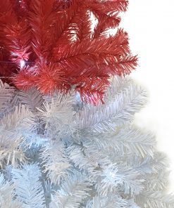 6FT Hinged Fir Artificial Fir Bent Top Christmas Tree