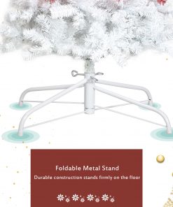 6FT Hinged Fir Artificial Fir Bent Top Christmas Tree