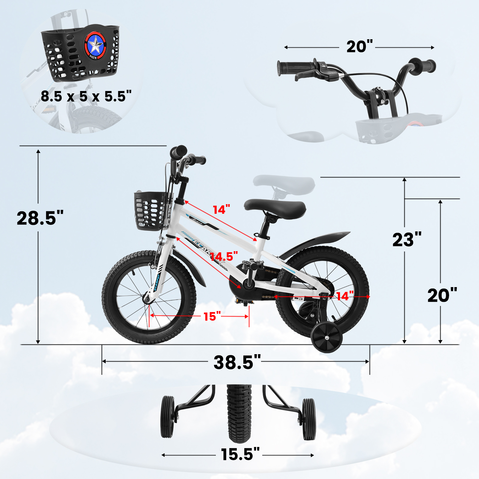 E-CARPAT C14111A 14 Inch Kids Bike