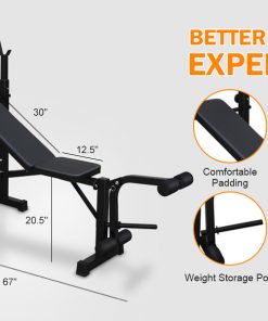 Bench Press Set with Squat Rack and Bench