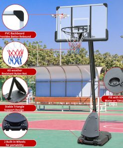 Height Adjustable Portable Basketball Goal System