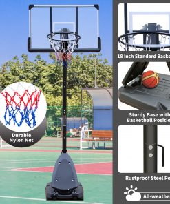 Height Adjustable Portable Basketball Goal System