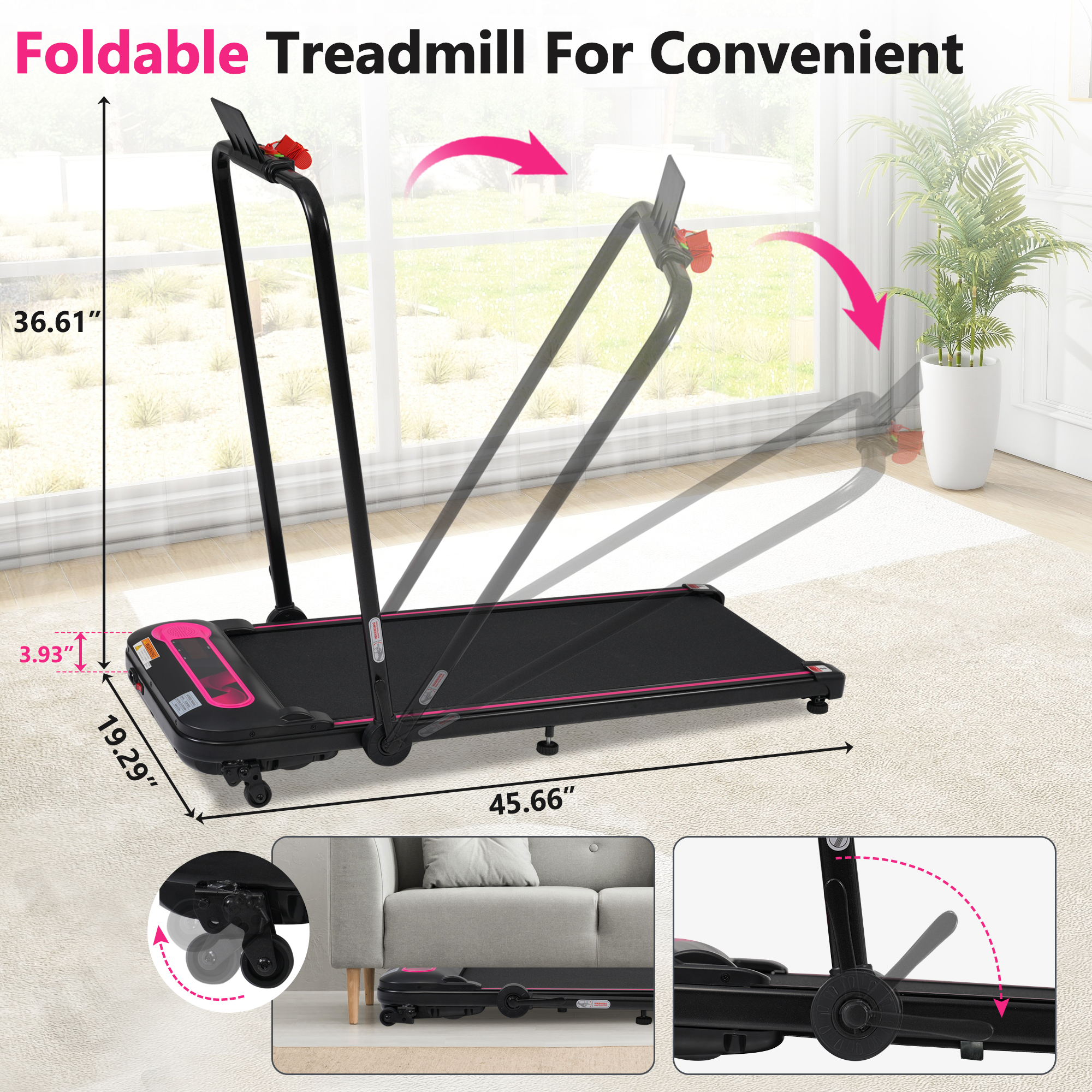 2.5HP Walking Treadmill With Incline