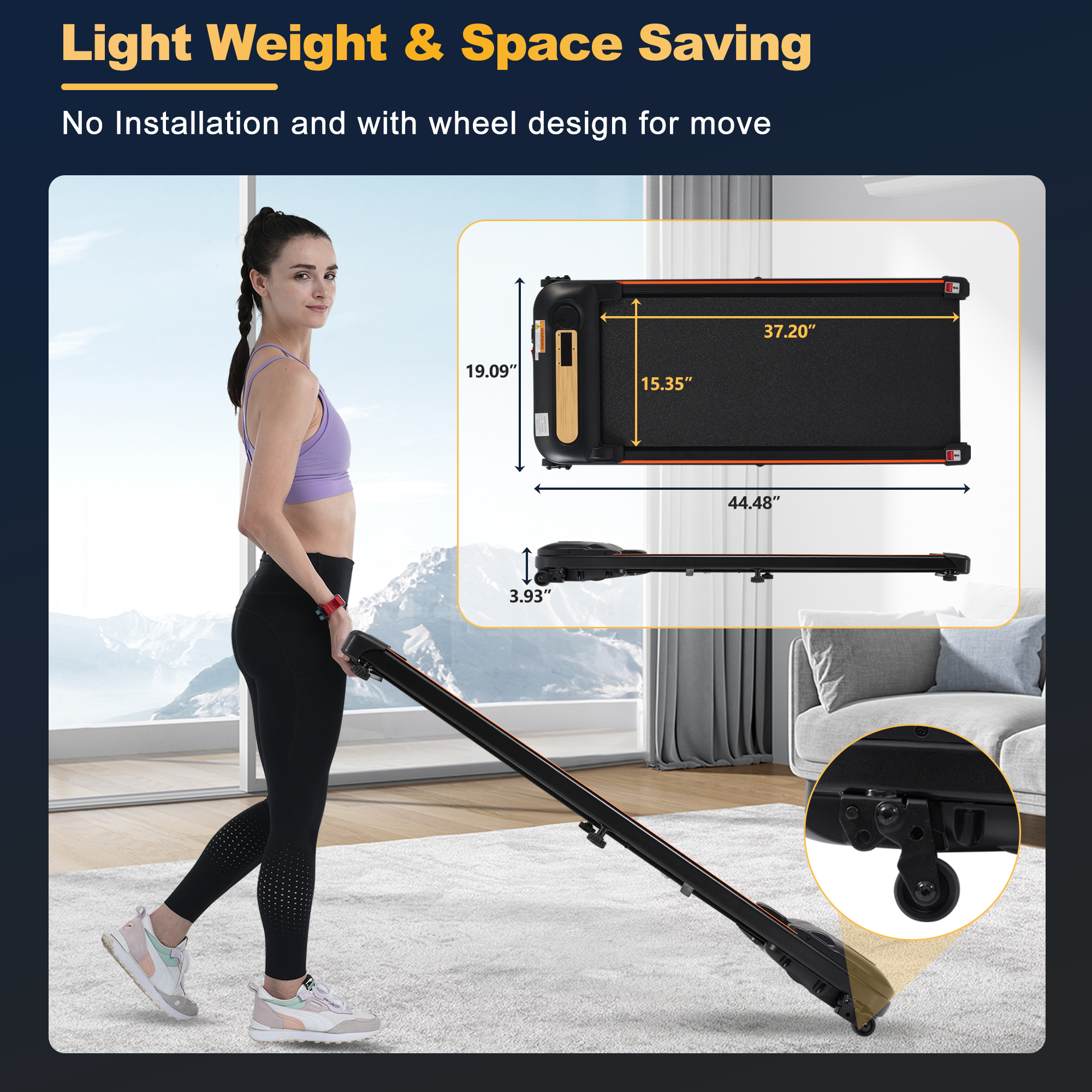 Wood Grain Decoration Walking Pad