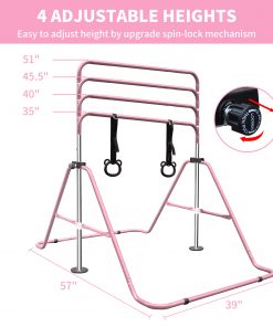 Adjustable Height Children's Horizontal Gymnastic Bar