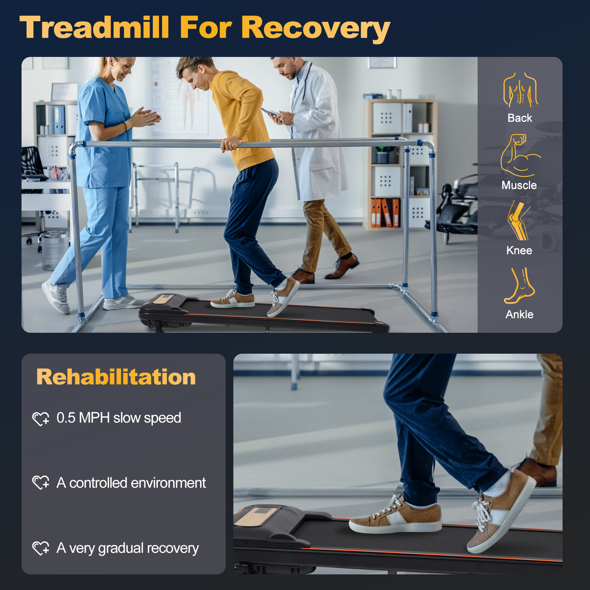 Wood Grain Decoration Walking Pad