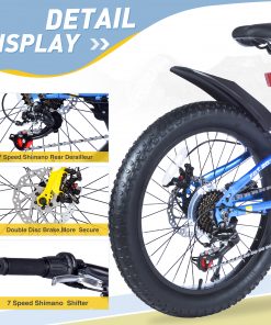 ZUKKA 24 Inch Fat Tire Mountain Bike