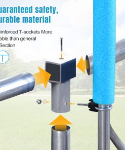 14FT Trampoline with Safety Enclosure Net, Basketball Hoop, and Ladder