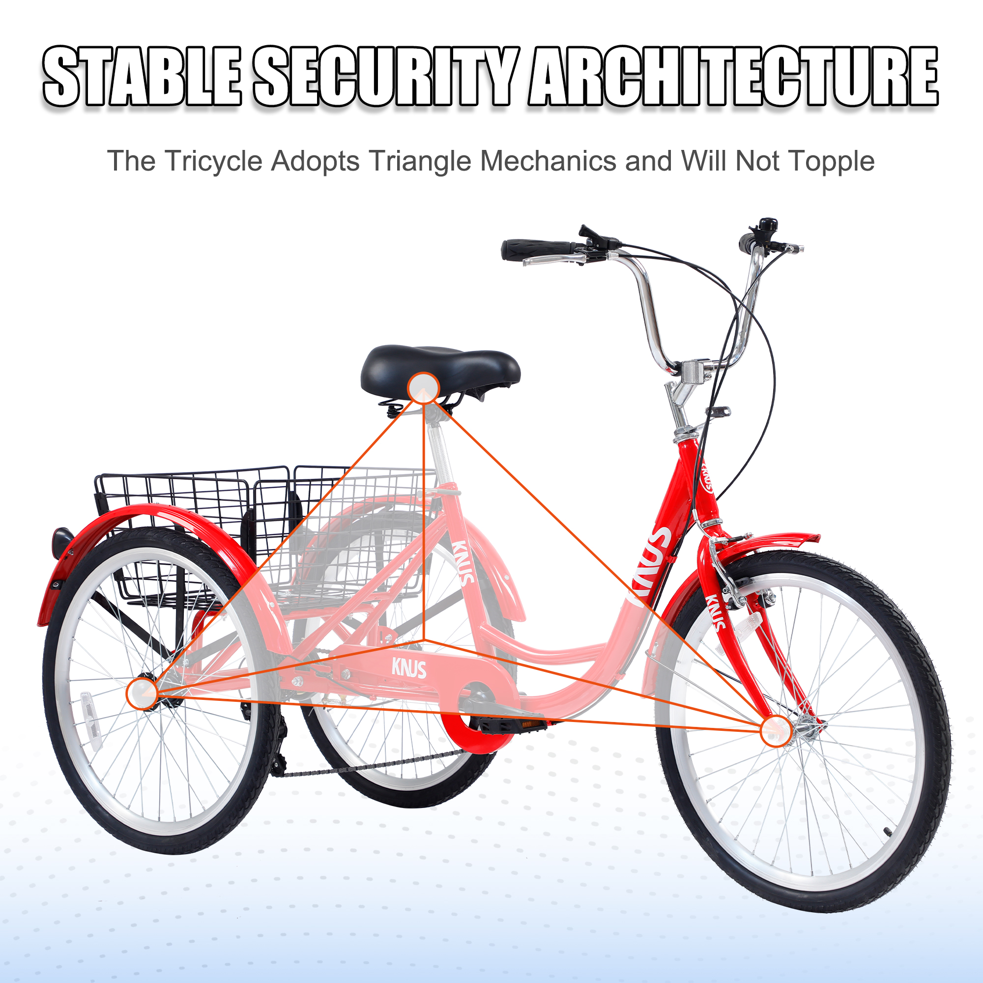 24 Inch 3-Wheel Bikes