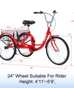 24 Inch 3-Wheel Bikes