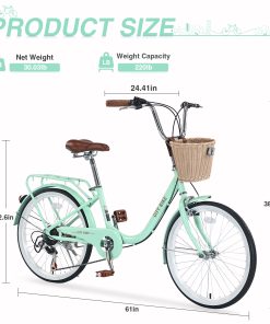 22 Inch 7 Speed Girls Bike