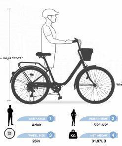 26 Inch 7 Speed Girls Bike