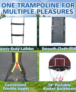 10FT Trampoline with Enclosure