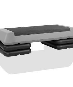 The Grey Aerobic Step Platform with 4 Risers Adjustable