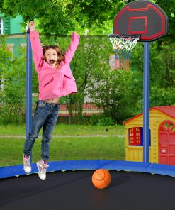 15FT Trampoline with Basketball Hoop Inflator and Ladder