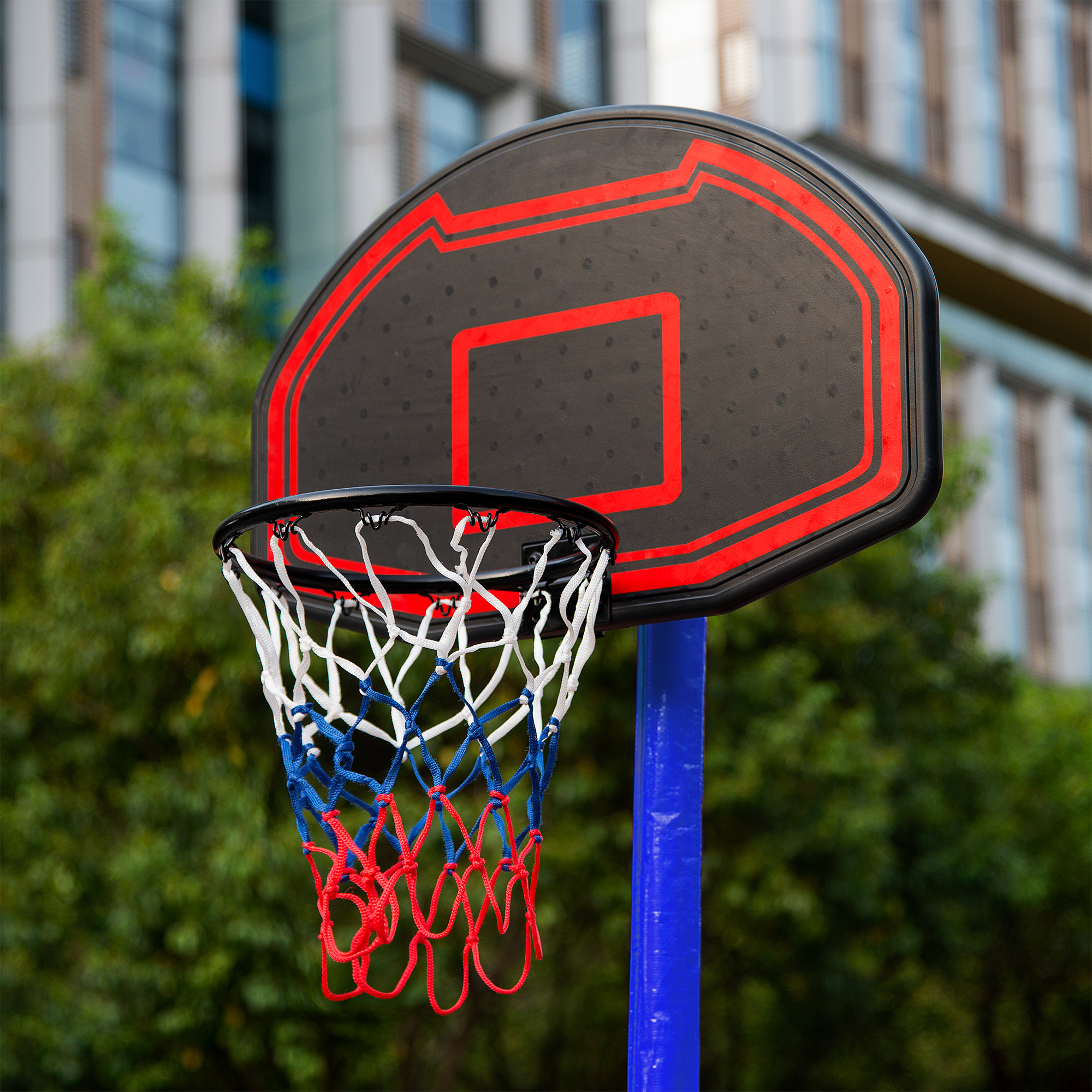 15FT Trampoline with Basketball Hoop Inflator and Ladder