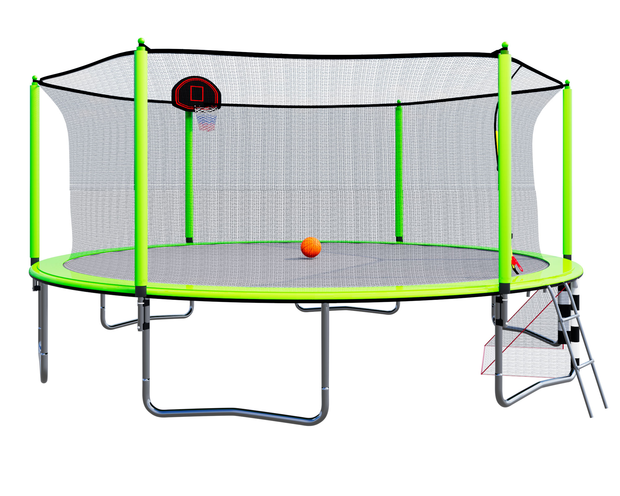 16FT Trampoline with Basketball Hoop pump and Ladder