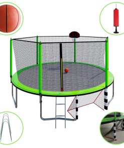 16FT Trampoline with Basketball Hoop pump and Ladder