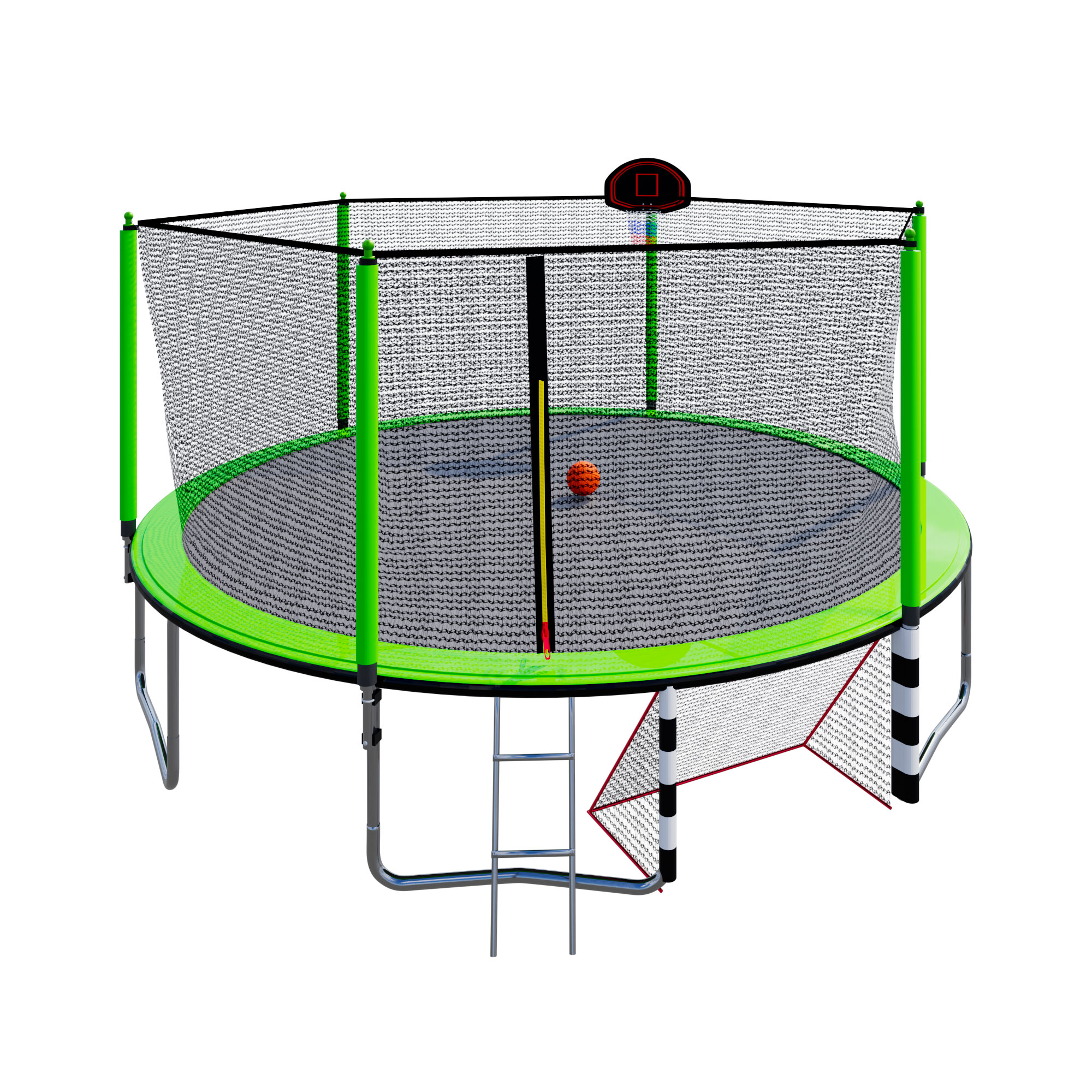 16FT Trampoline with Basketball Hoop pump and Ladder