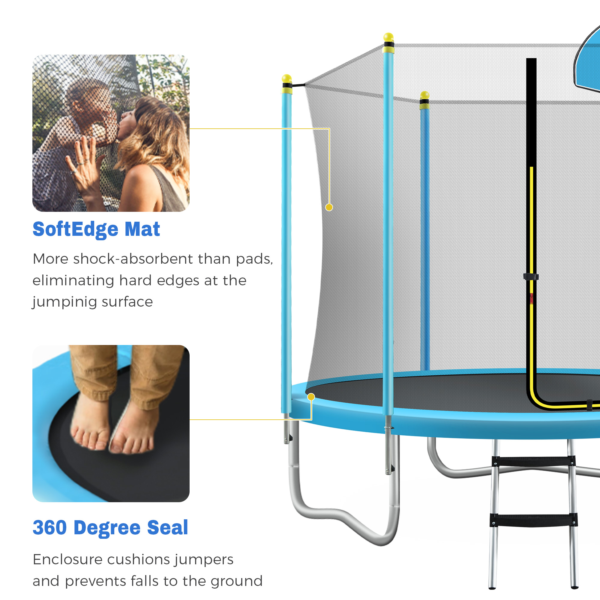 8FT Trampoline for Kids