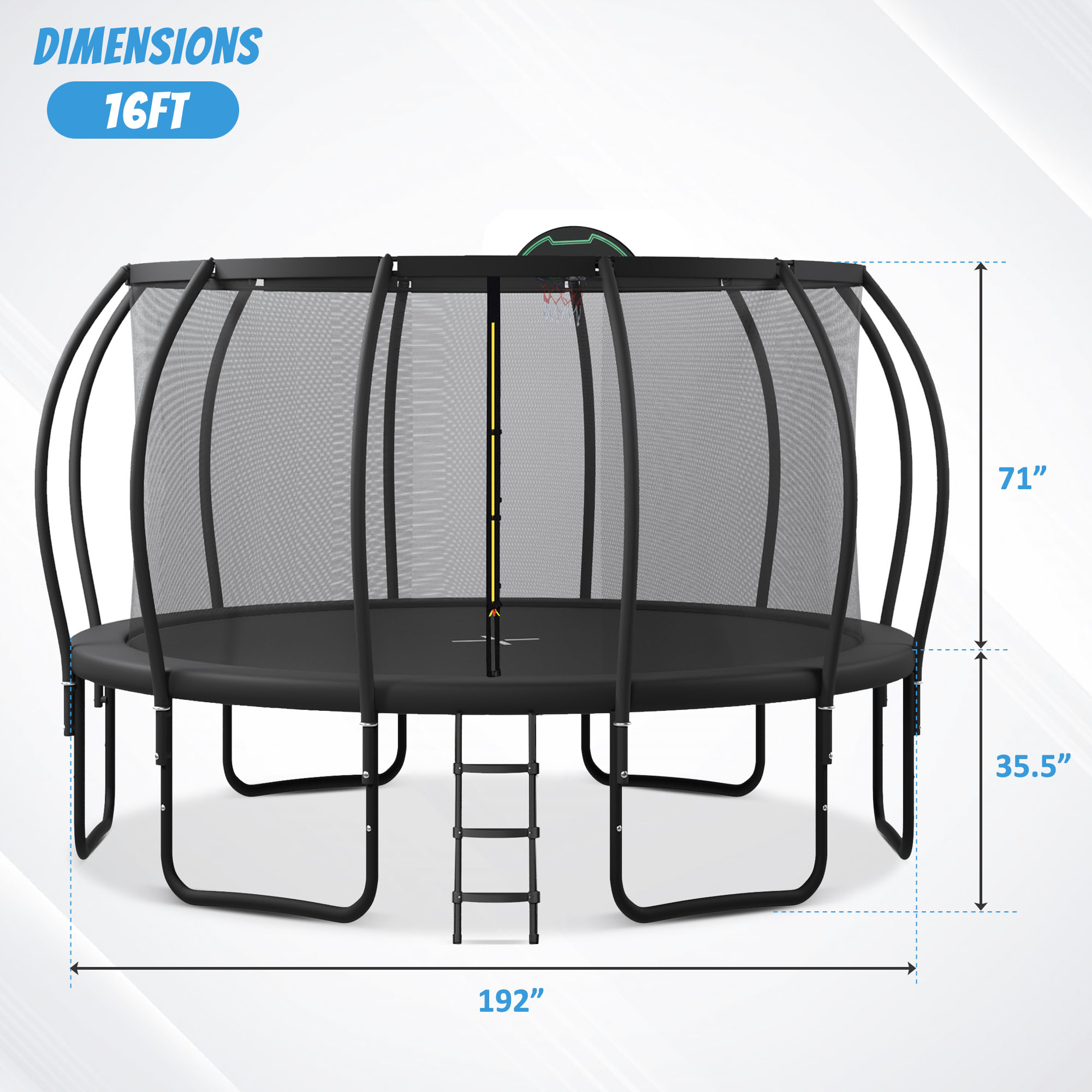 16FT Balance Physical Training Trampoline