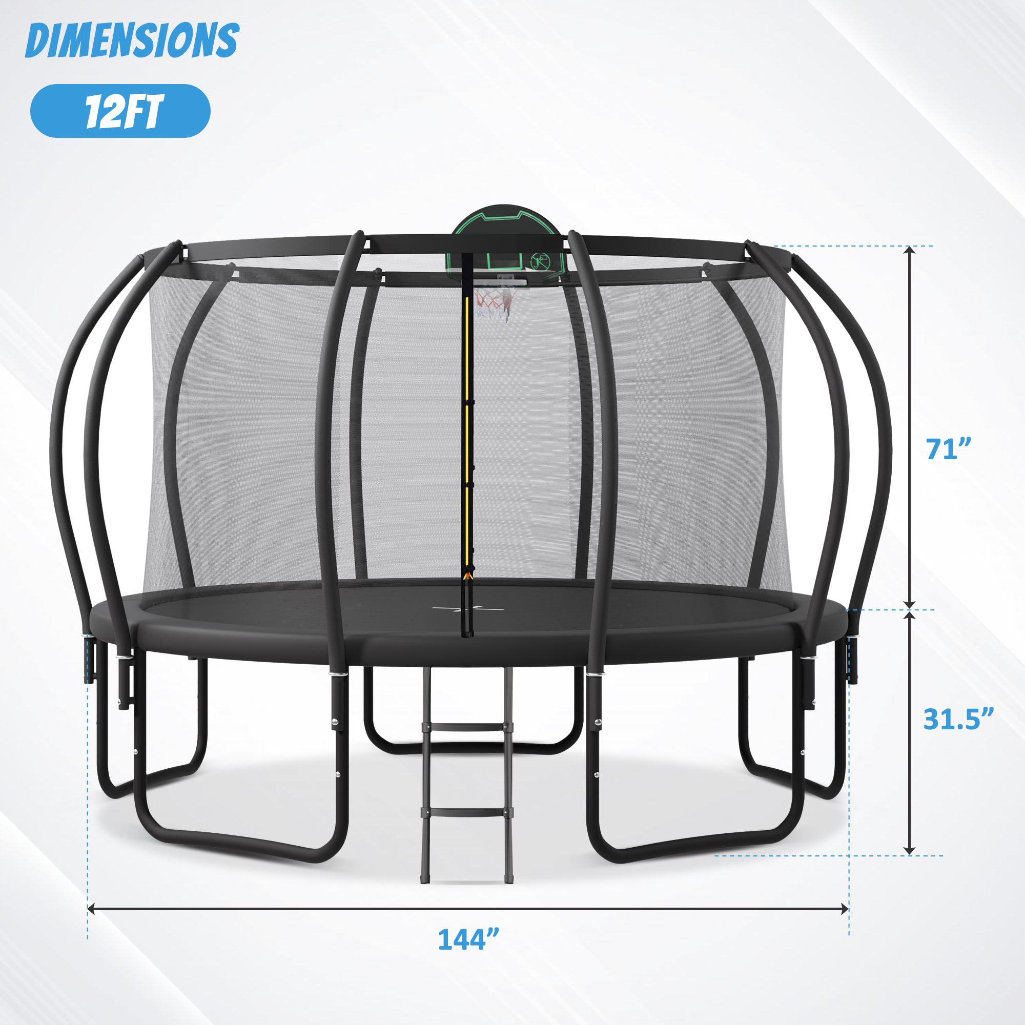 12FT Balance Physical Training Trampoline