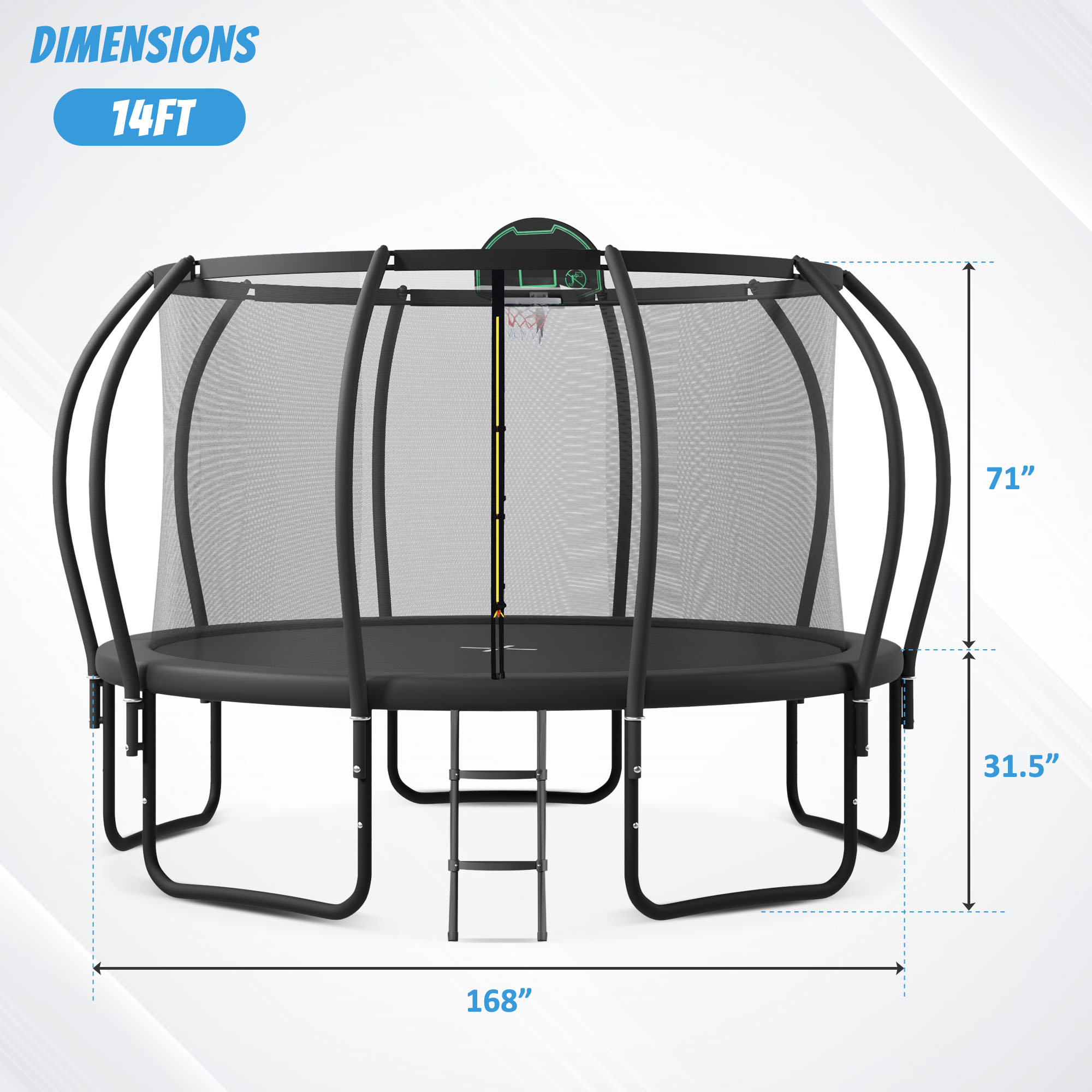 14FT Balance Physical Training Trampoline