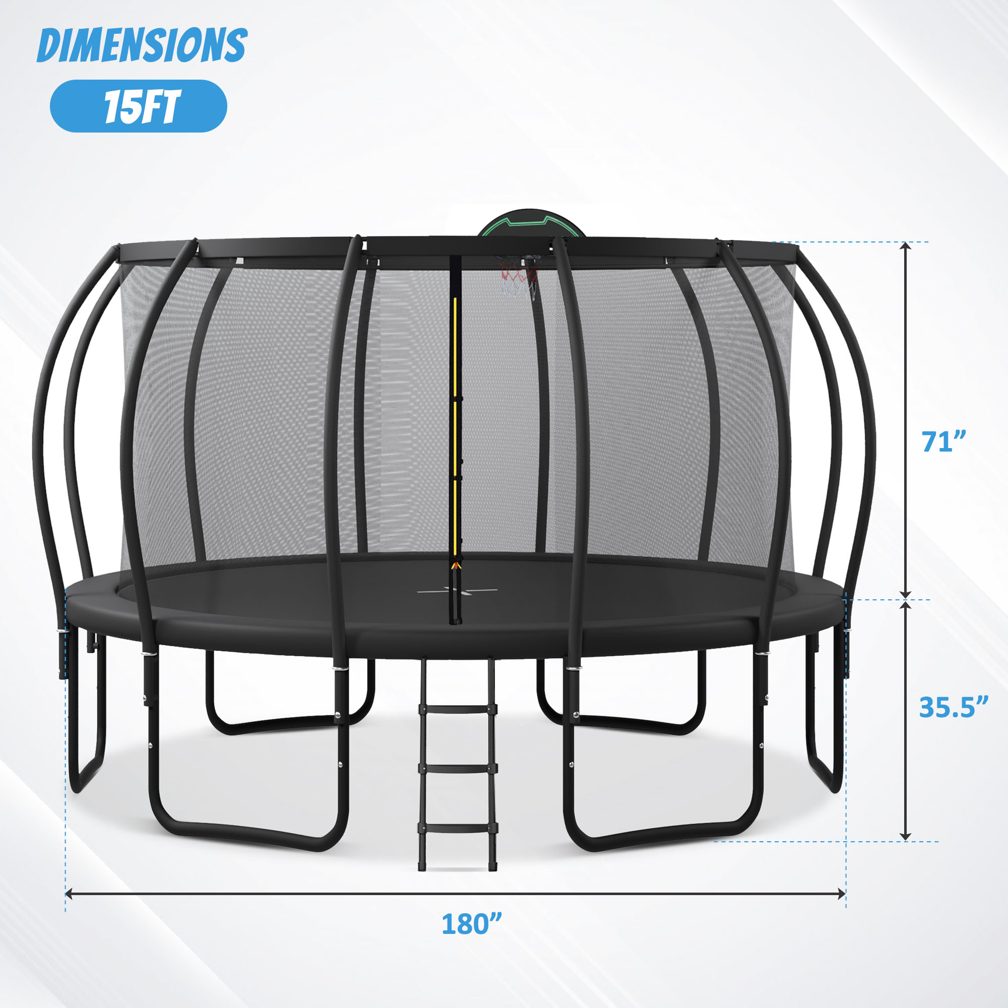 15FT Balance Physical Training Trampoline