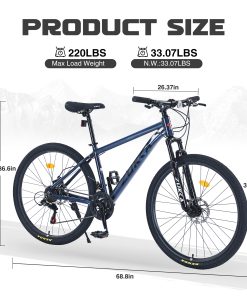 Zukka 27.5 Inch Wheels 21 Speed Mountain Bike