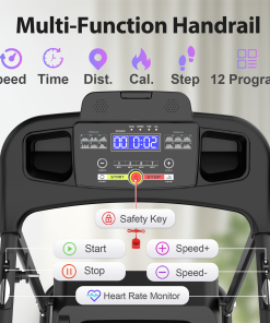 2.5HP 12KM/H Electric Treadmill with Incline