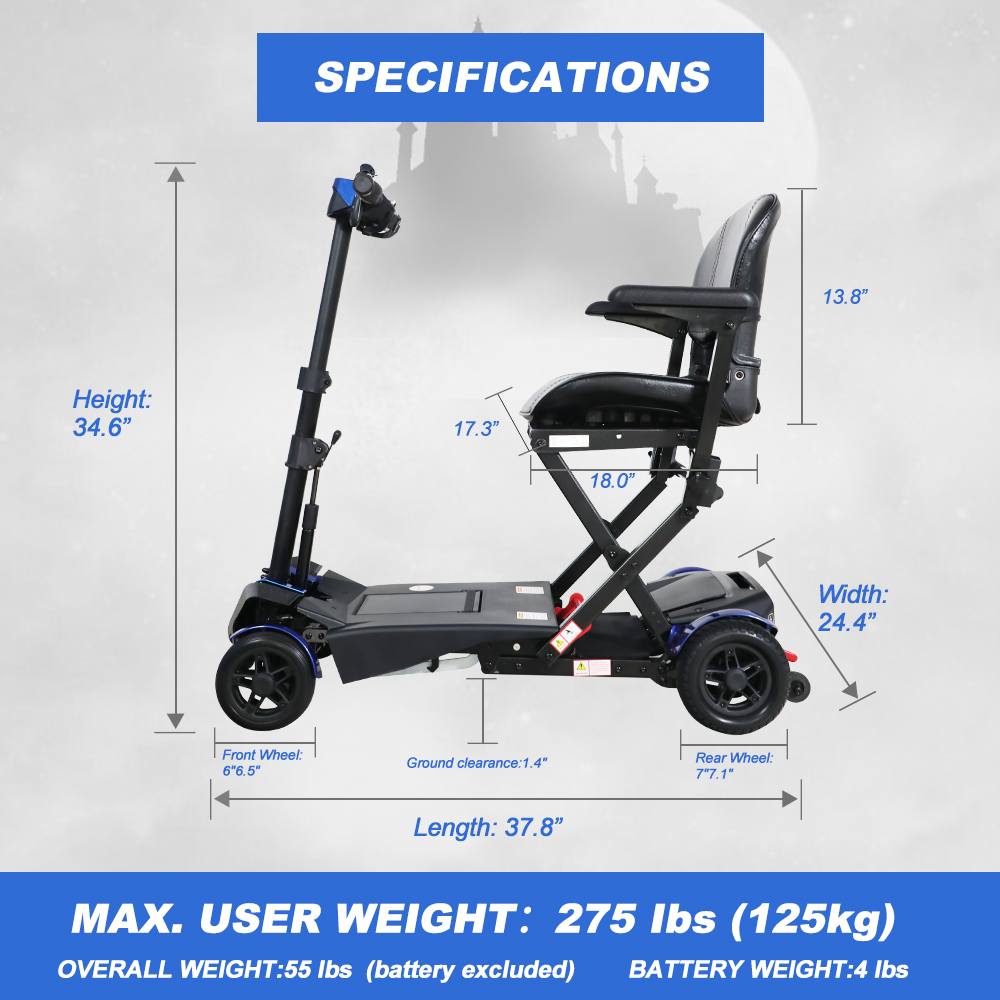Mobifree S3051 Electric Folding Mobility Scooter