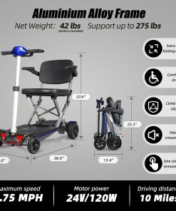 Mobifree M2020 Lightweight Manaul Folding Scooter