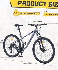 ZUKKA 27.5 Inch Wheels 8 Speed Mountain Bike