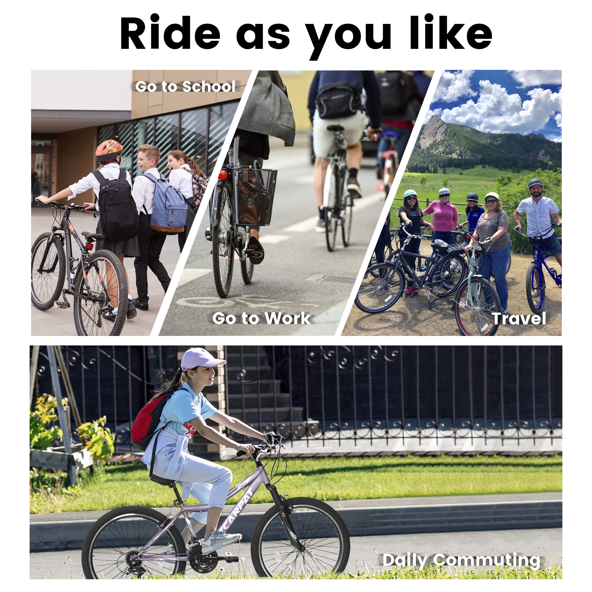 ECARPAT A24208 24Inch Mountain Bike