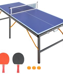 Foldable & Portable 5FT Mid-Size Table Tennis Table