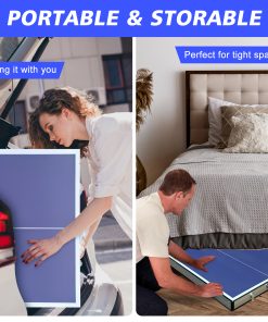 Foldable & Portable 5FT Mid-Size Table Tennis Table