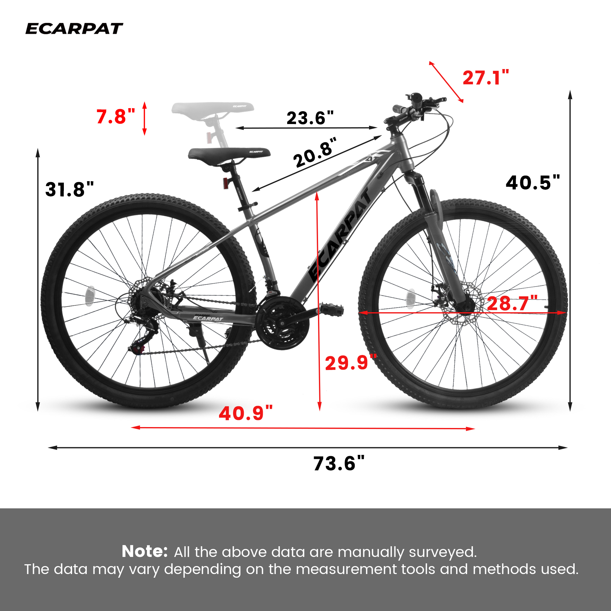 E-CARPAT A29367 29 Inch Mountain Bike