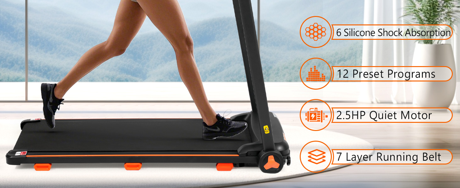 2.5HP Quiet Folding Treadmill