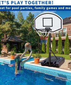 Height-Adjustable Portable Poolside Basketball Hoop
