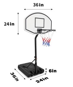 Height-Adjustable Portable Poolside Basketball Hoop