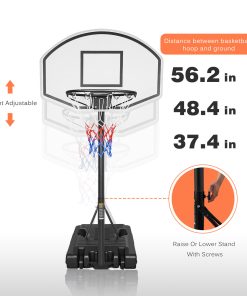 Height-Adjustable Portable Poolside Basketball Hoop