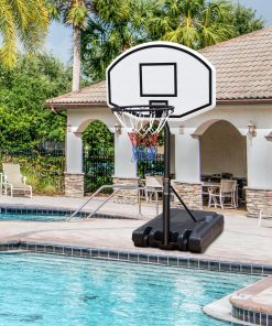 Height-Adjustable Portable Poolside Basketball Hoop