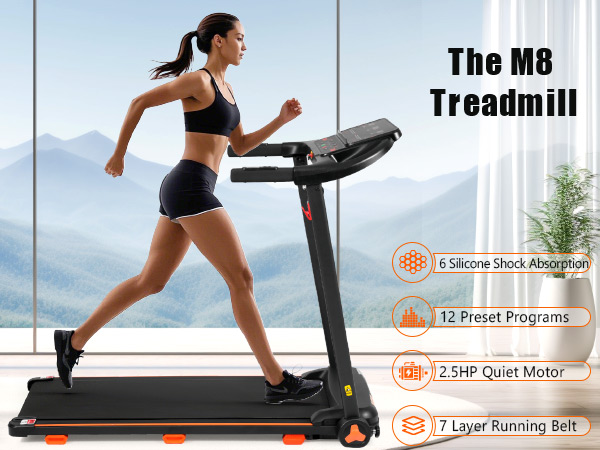 2.5HP Quiet Folding Treadmill