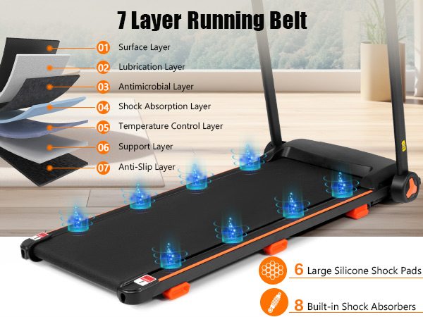 2.5HP Quiet Folding Treadmill