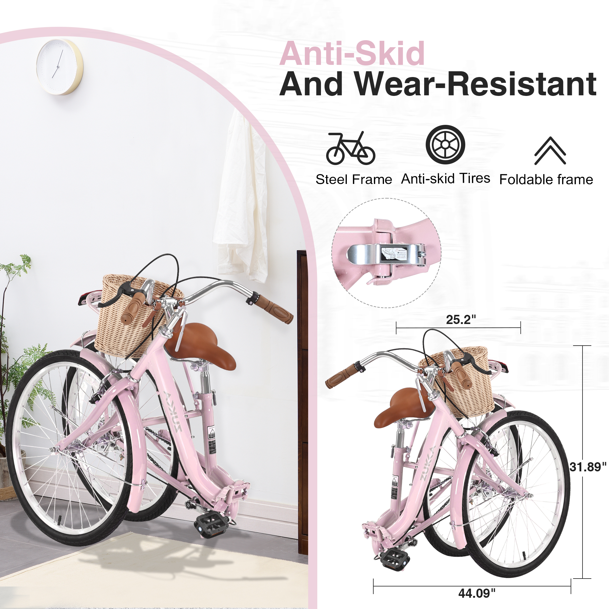 ZUKKA 24 inch Folding Lady Bike