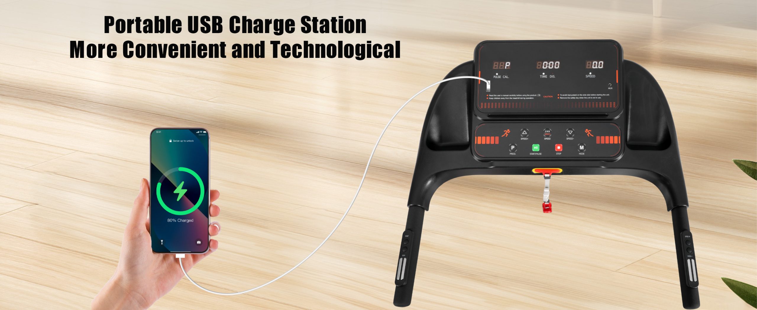 2.5HP Quiet Folding Treadmill