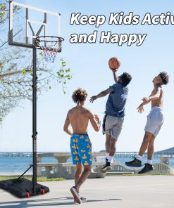 Height Adjustable Basketball Hoop with Stable Base and Wheels